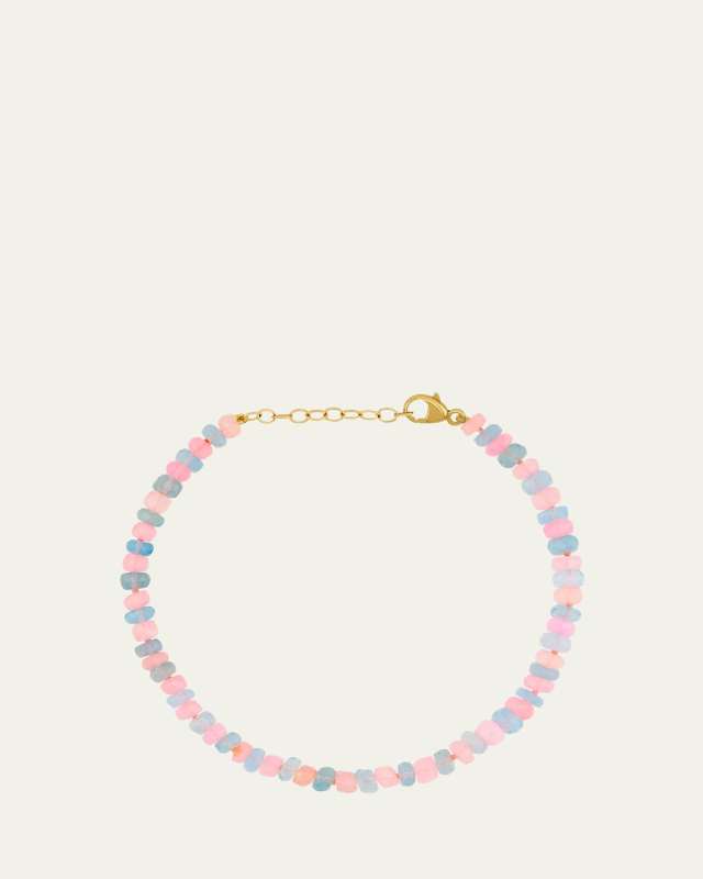 Pink and Blue Faceted Opal Connection Bracelet
